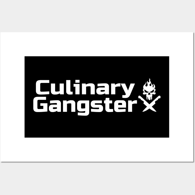 Culinary Gangster - Chef Knife & Flame Wall Art by Duds4Fun